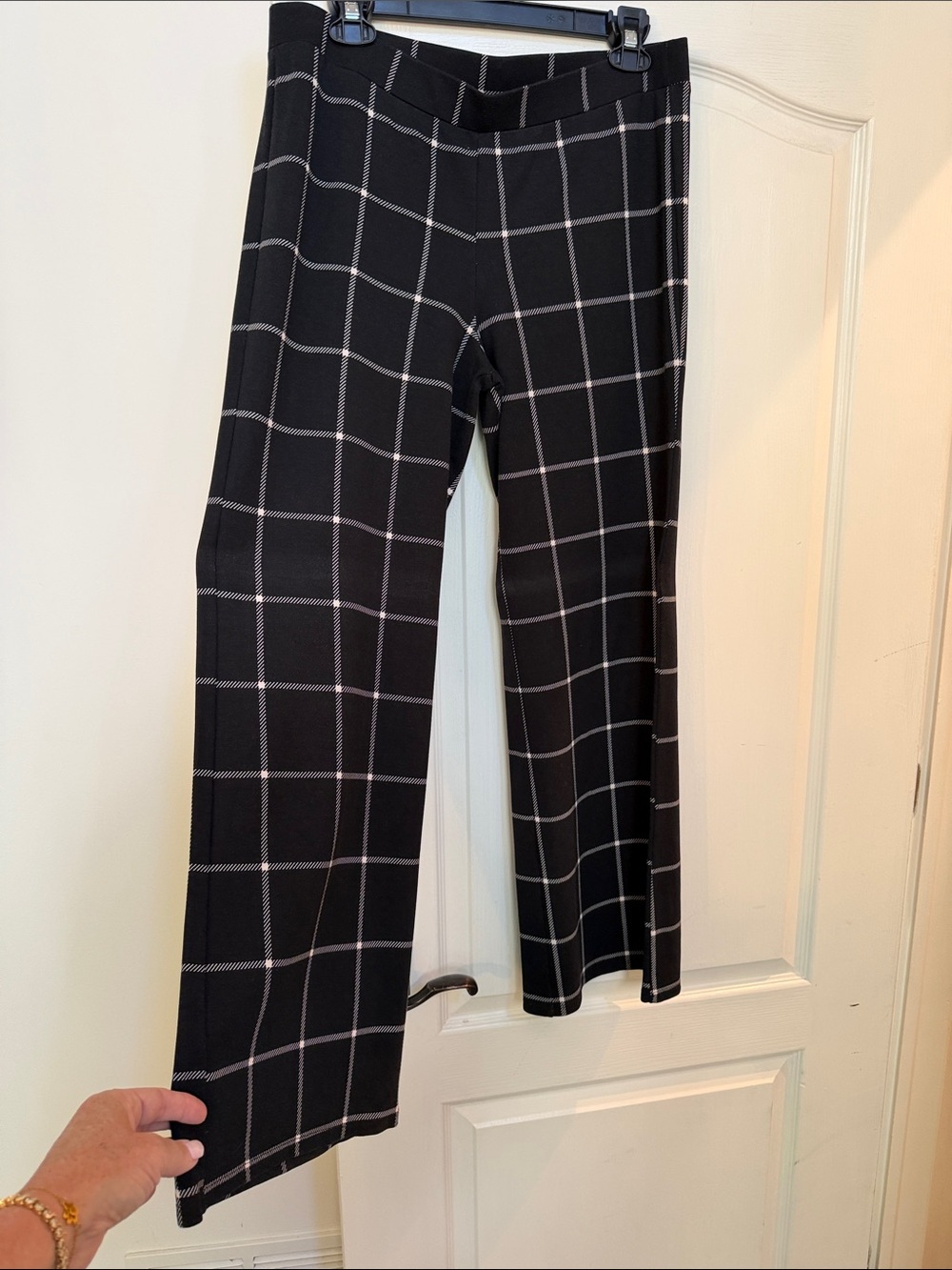 Jude Connally Black and White Windowpane Pants